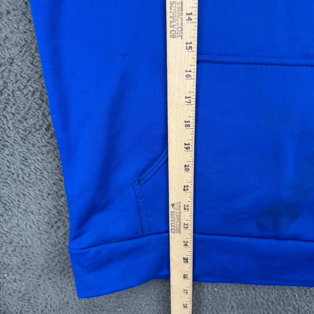 The North Face Mens Blue Pullover Hoodie Graphic Logo Fleece Sweatshirt Medium